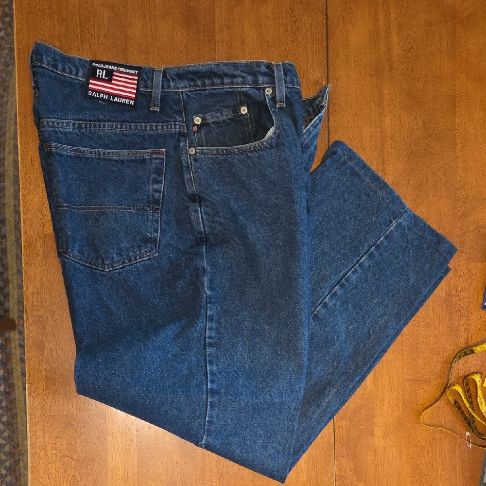 Ralph Lauren Men's Dark Blue Relaxed Jeans